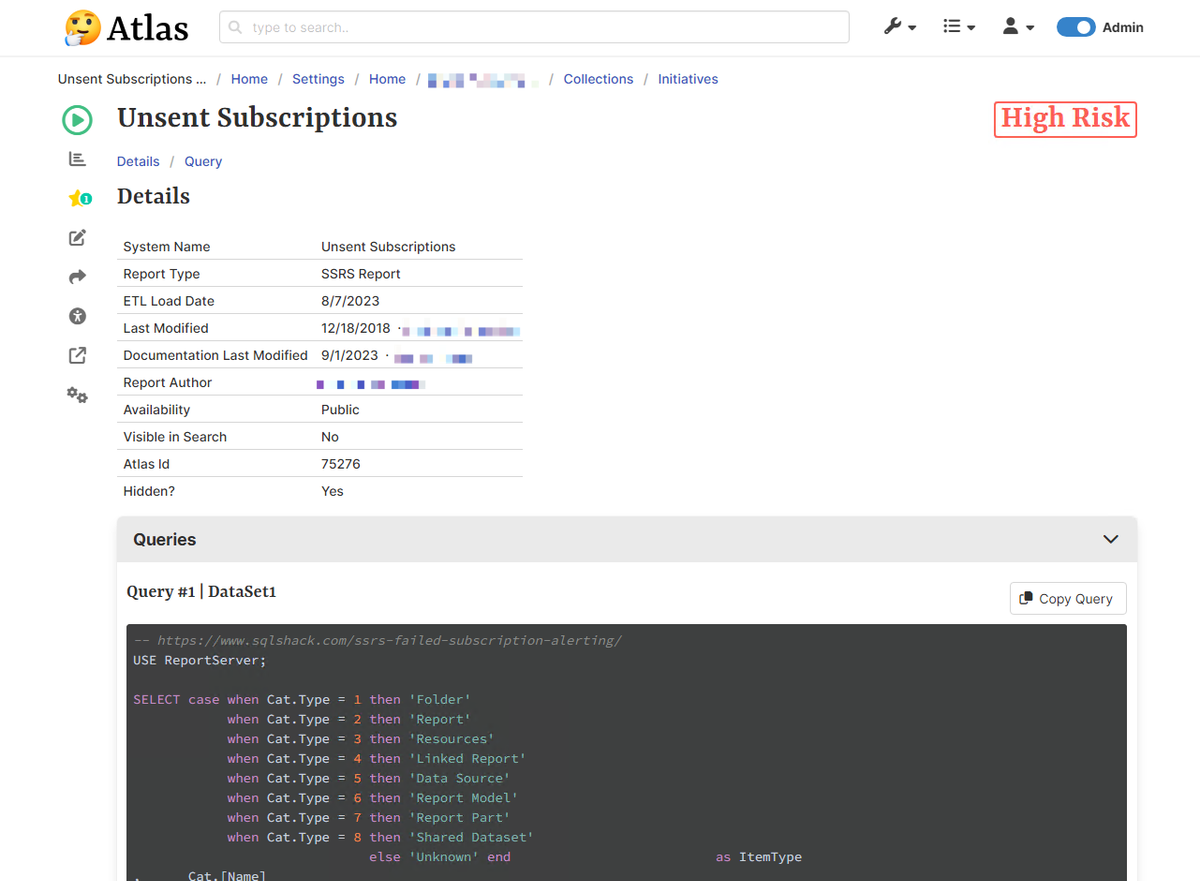 Example SSRS Report